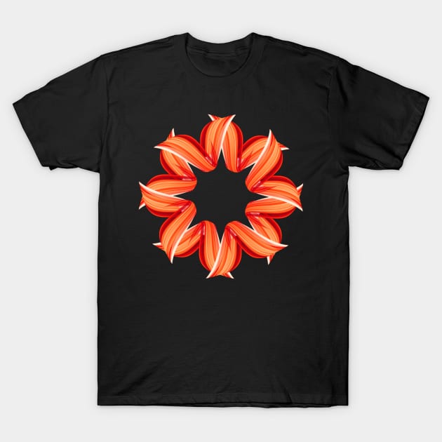 Red flower T-Shirt by Meo Design